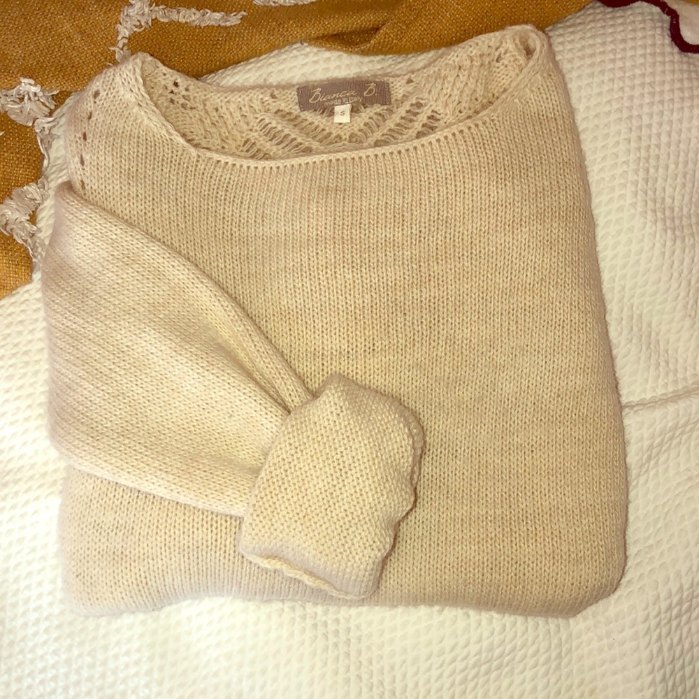 White Knit Cashmere sweater